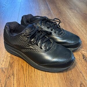 Brooks Addiction Walker Shoes Womens Size 8 Wide D Black Slip Resistant Work